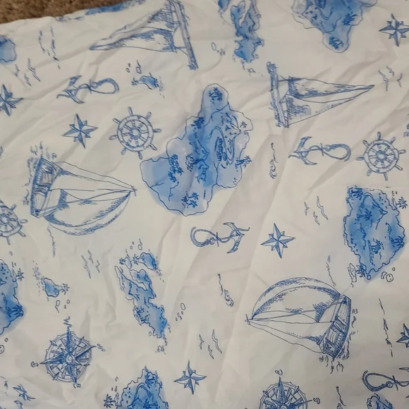 Womens Nautical Blue and White Pajamas - Picture 4 of 4